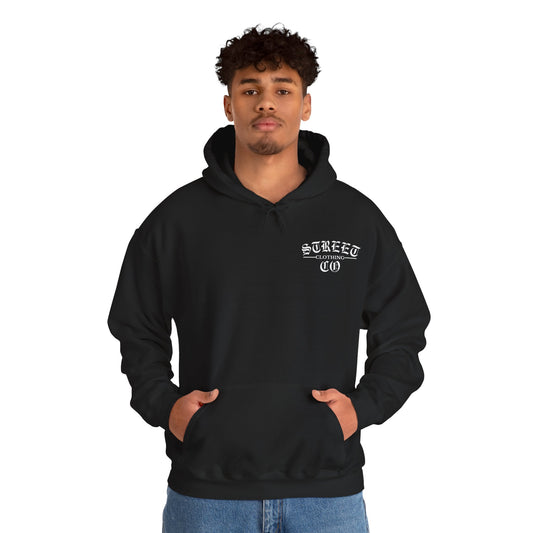 Street Co White Logo Hoodie