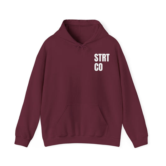 STRT Essentials White Logo Hoodie
