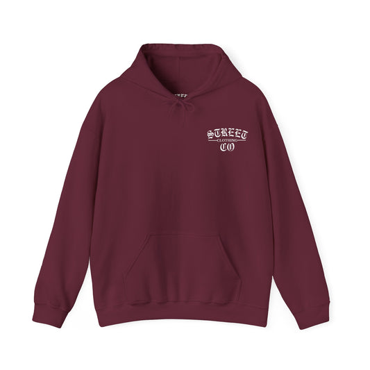 Street Co White Logo Hoodie