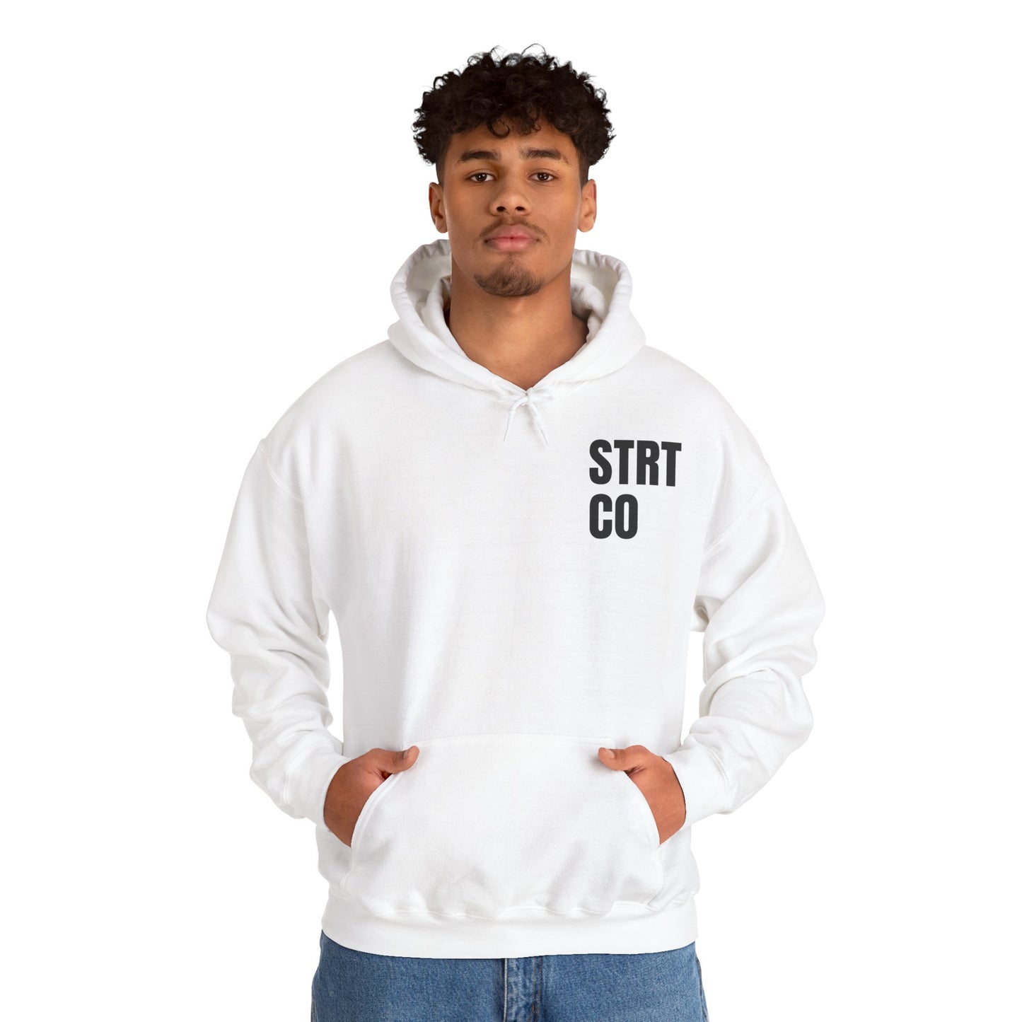 STRT Essentials Black Logo Hoodie
