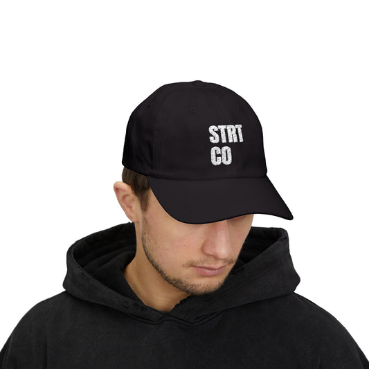 STRT Essentials White Logo Classic Dad Cap