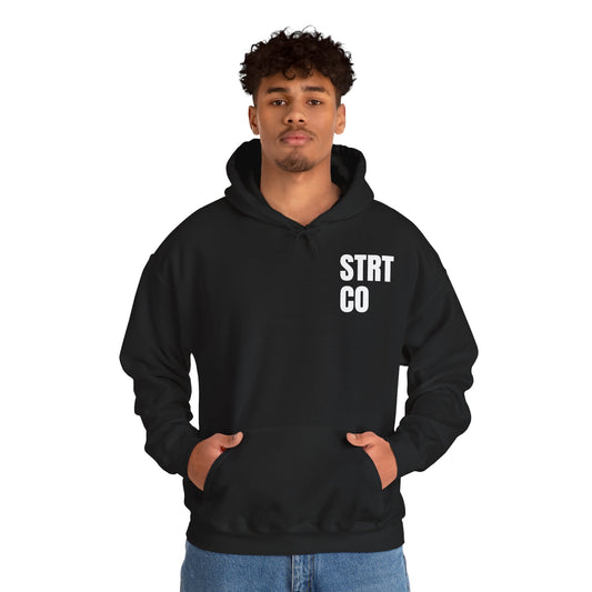 STRT Essentials White Logo Hoodie
